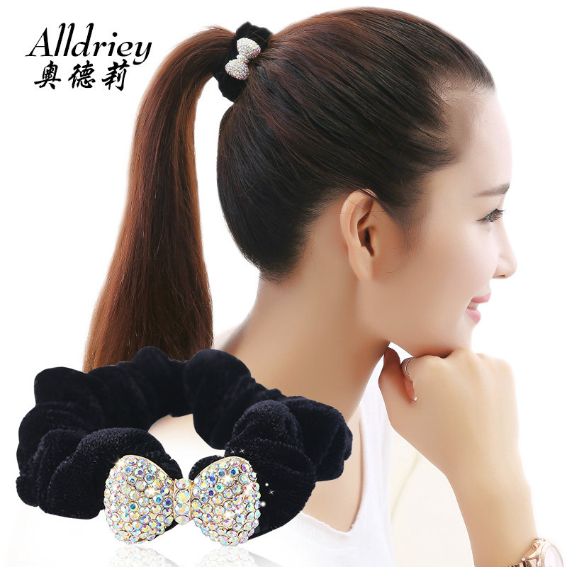 Korean Hair Jewelry Korean Style Diamond Cloth Ring Hair Circle
