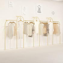 Womens clothing store shelf display rack on the wall floor-to-ceiling clothing store hanger special wall hanging clothes shelf