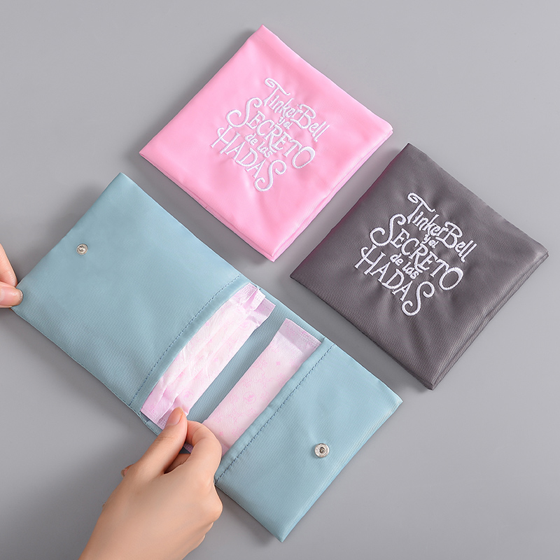 Travel large capacity sanitary storage bag Portable monthly bag Japanese cotton and Hemp aunt towel bag Girls tampon bag