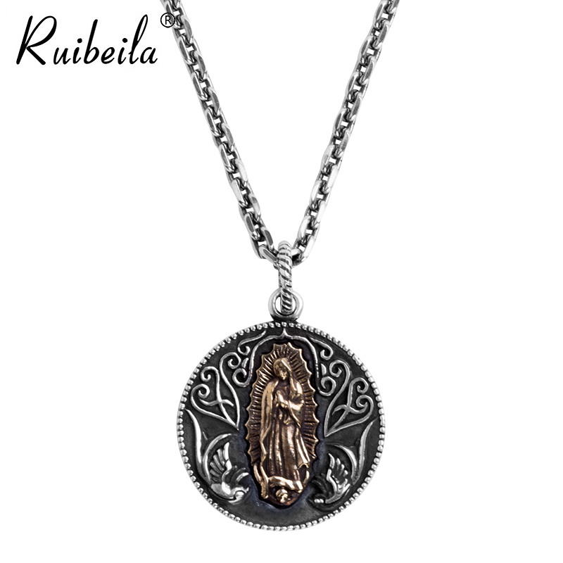 ruibeila925 silver flying bird Our Lady of God's eye hip hop hiphop necklace pendant as old couple Thai silver