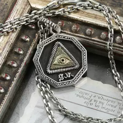 ruibeila Necklace Men Tide Eye of God Hangtag 925 Silver Vintage Pendant Guo Tide
