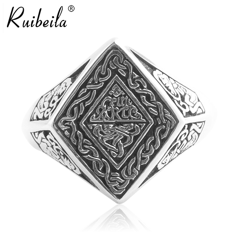 ruibeila925 silver comeback ancient Indian style ring European and American fashion personality men and women middle finger ring finger ring