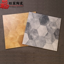 Hexagon tiles American living room bedroom floor tiles 600x600 candy glazed non-slip floor tiles balcony tiles