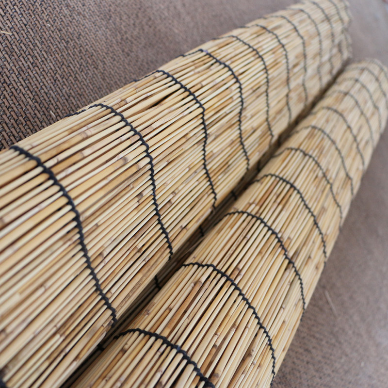 Reed Curtain Grass Curtain Wall Decorative Retro Balcony Sun Shade Curtain Shading Bamboo Blinds Blinds Curtain Partition Door Curtain