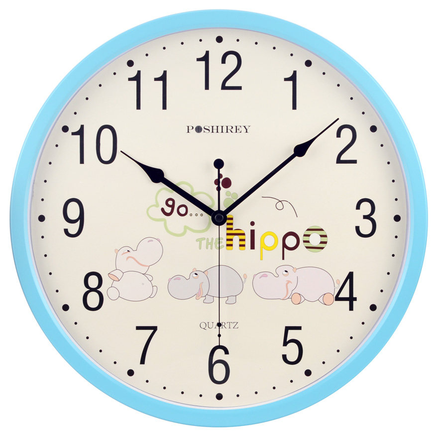 Baoshilai cartoon animal clock children learning clock home bedroom cute silent living room wall clock kindergarten