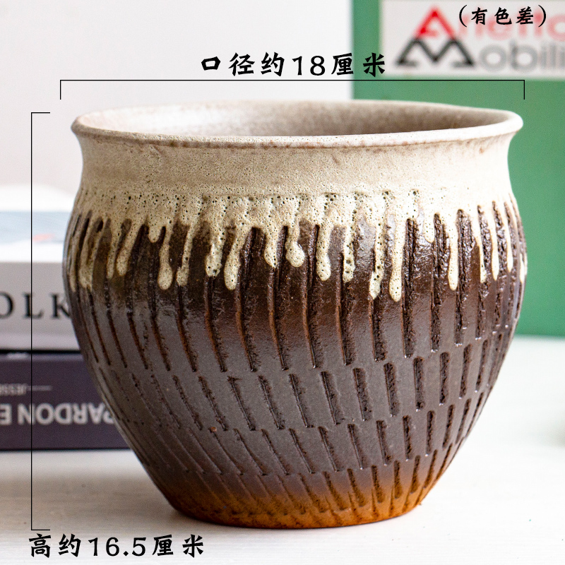 Fleshy flowerpot coarse pottery meaty plant orchid rose ceramic analyzes money plant POTS mage old running heavy flower pot