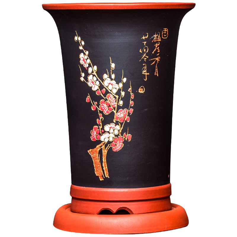 The Purple sand flowerpot boutique orchid flower POTS extra - large ceramic flower pot bonsai huai basin creative home Chinese rose flower pot