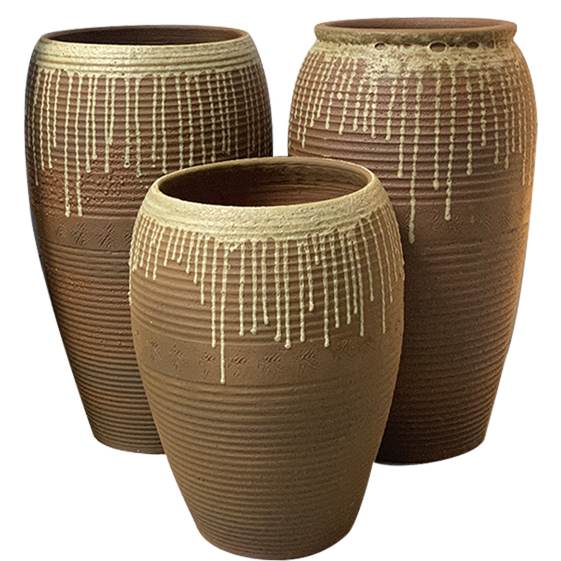 Large POTS garden flowerpot coarse pottery land drilling plant orchid rose ceramics high old running the rattan flower pot