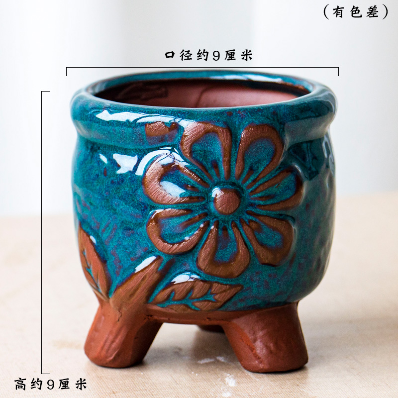 Meaty plant flower pot is more than meat flowerpot coarse pottery ceramic contracted breathable large character of the creative small green the plants