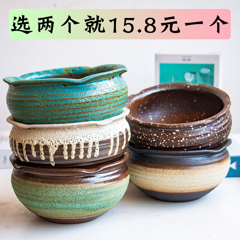 Extra large plant pot is more meat flowerpot more coarse pottery creative analyzes large diameter platter ceramic green the plants