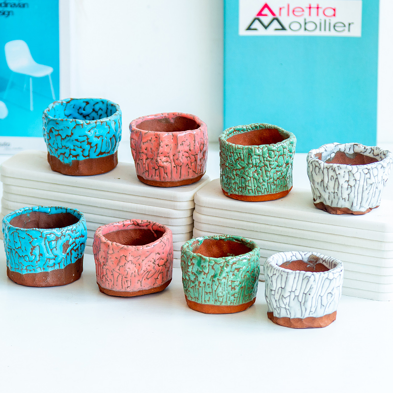 Fleshy flowerpot trumpet through pockets tao meaty plant violet arenaceous ceramic medium sale wholesale package mail packages