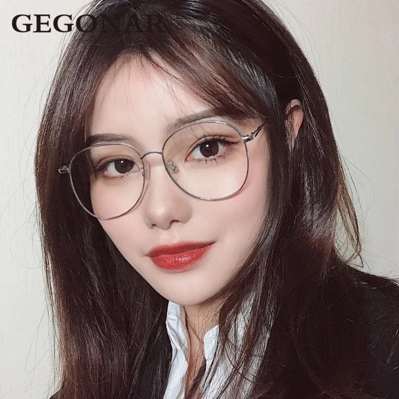 Anti-blue light radiation computer flat light glasses female plain eye protection glasses frame large frame display face small can be matched with myopia