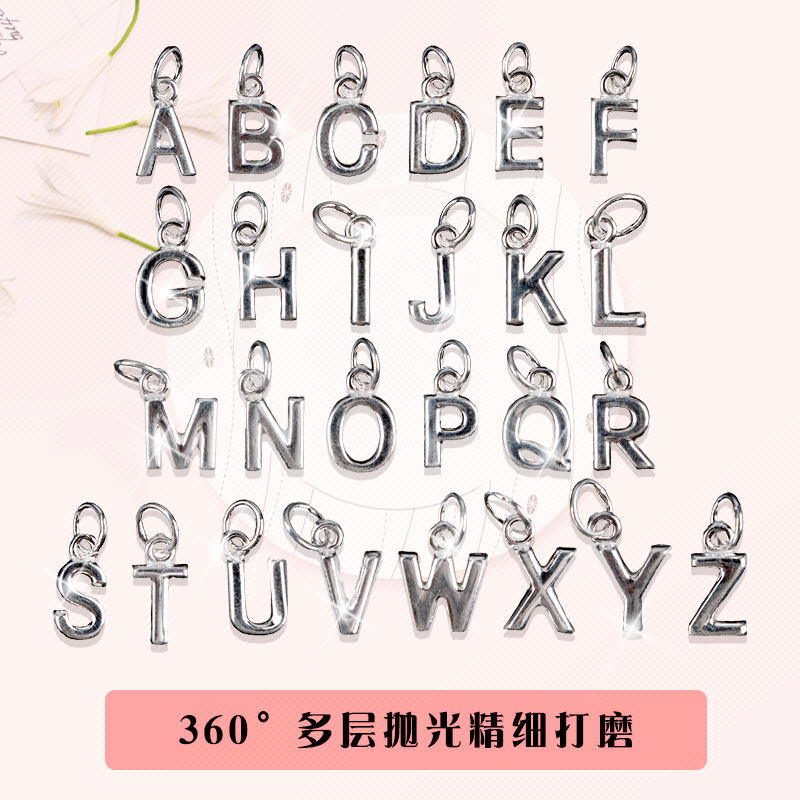 Minimalist pure silver 925 letter handmade lovers girlfriends between men and women Knitted Rope Pendant Pendant bell DIY Accessories Ornament