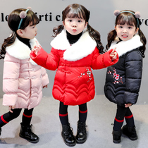 Girls cotton clothes winter clothes 2018 new children thick cotton padded jacket coat small children cotton clothes girls foreign style tide childrens clothing