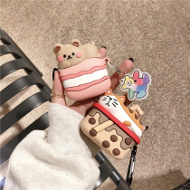 Cake Bear Suitable airpods Protective Cover Silicone Creative airpodspro Soft Shell pro Wireless airpod Cute aripords Apple Bluetooth Headset 23