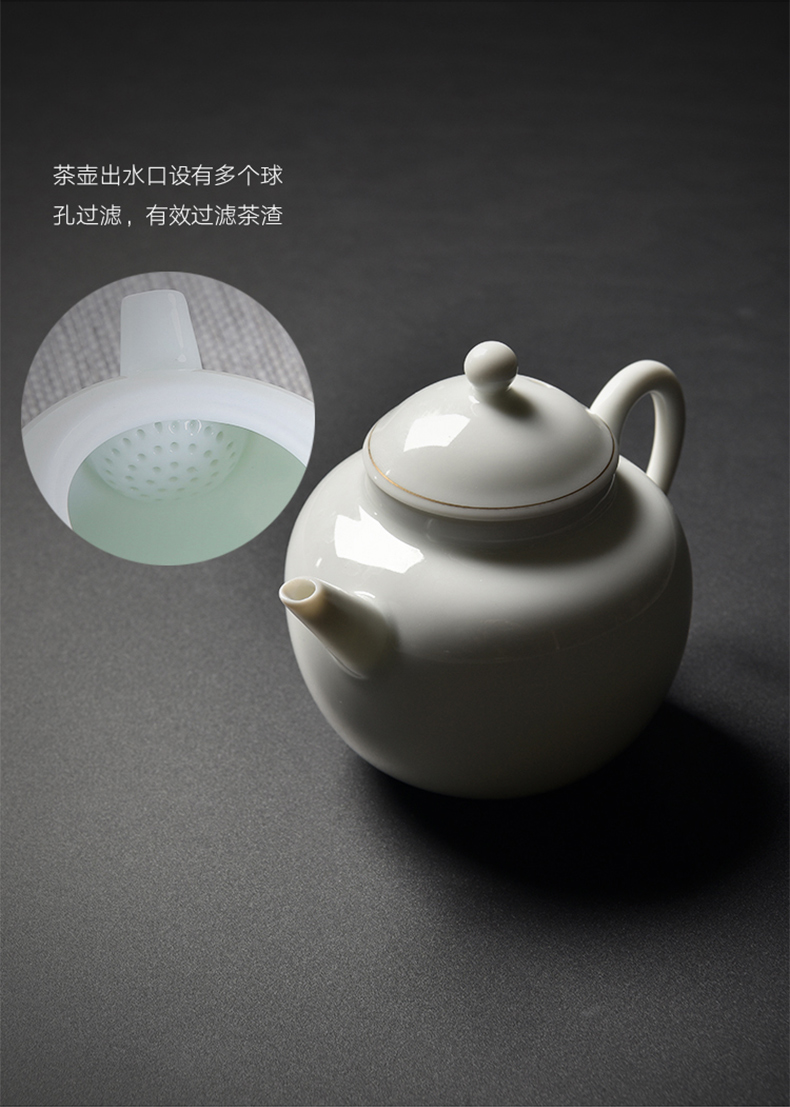 Dragon invertors crack cup portable travel tea set kung fu tea teapot teacup ceramic teapot contracted