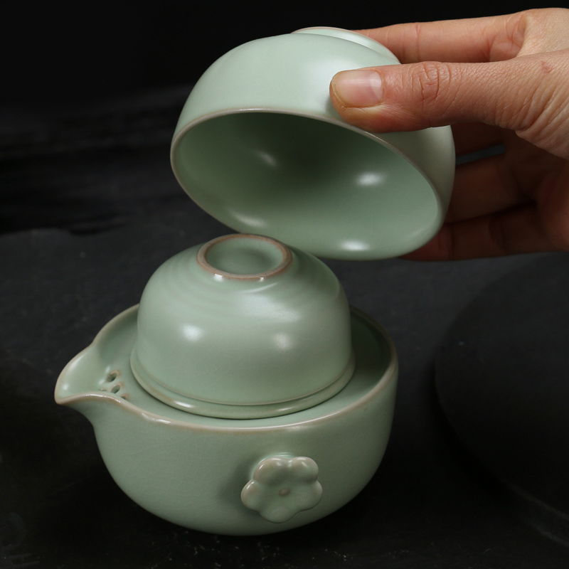 Your up crack of a pot of one cup ceramic teapot teacup kung fu tea set home portable travel