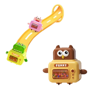 New products press on cute bike ABS material sand hammer vocal and cute cartoon back force car ground stall toy