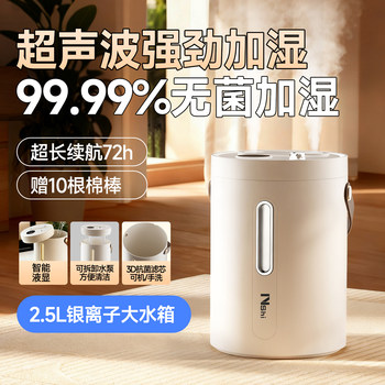 Humidifier Suitable for Home Use in Bedroom, Silent for Living Room, Suitable for Pregnant Women and Infants, 2025 New Model, Large Spray Air Humidifier for Dormitory and Students