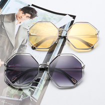 Ladies sunglasses elegant 2021 glasses round face tide retro new net Red Star Korean version of womens personality sun glasses