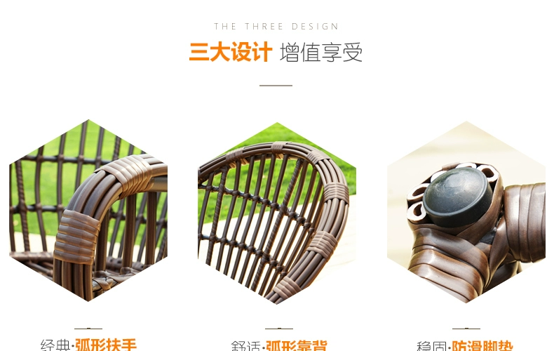 Ghế mây ban công bàn ghế ngoài trời mây bàn ghế ngoài trời bàn ghế giải trí và ghế năm mảnh kết hợp đồ nội thất sân vườn ngoài trời bàn ghế ban công đẹp