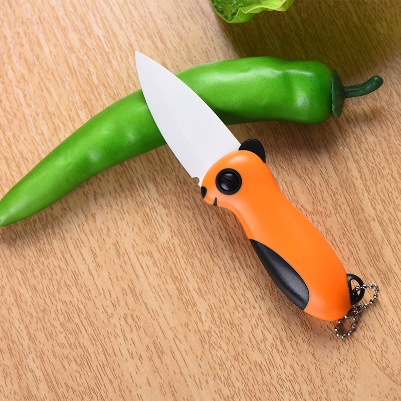 Kangaroo Folding KnifeFruit knife Folding knife multi-function household Ceramic knife pocket knife With you lovely Portable Peeler Paring knife suit