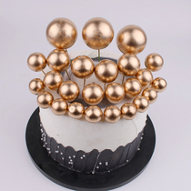 Foam silver gold wire round ball decoration dress up birthday baking cake swing plug-in card sign 5 bags