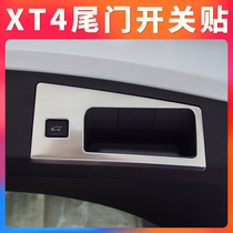 Suitable for use friends modified parts for Cadillac XT4 car interior decoration items trunk switch stickers