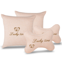 Car headrest neck pillow a pair of four seasons car pillow pillow neck pillow waist seat headrest Ice Silk