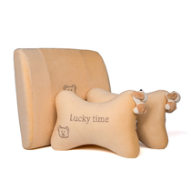 Car cartoon memory cotton waist car cushion car Four Seasons universal back cushion waist cushion cute headrest set