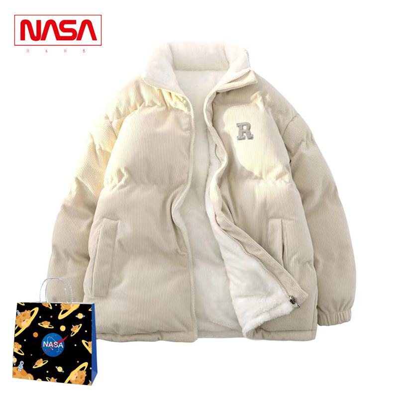 NASA double sided wearing cashmere cotton clothing cotton clothing for men and women with the same lamp core suede jacket autumn winter new 2023 thickened-Taobao