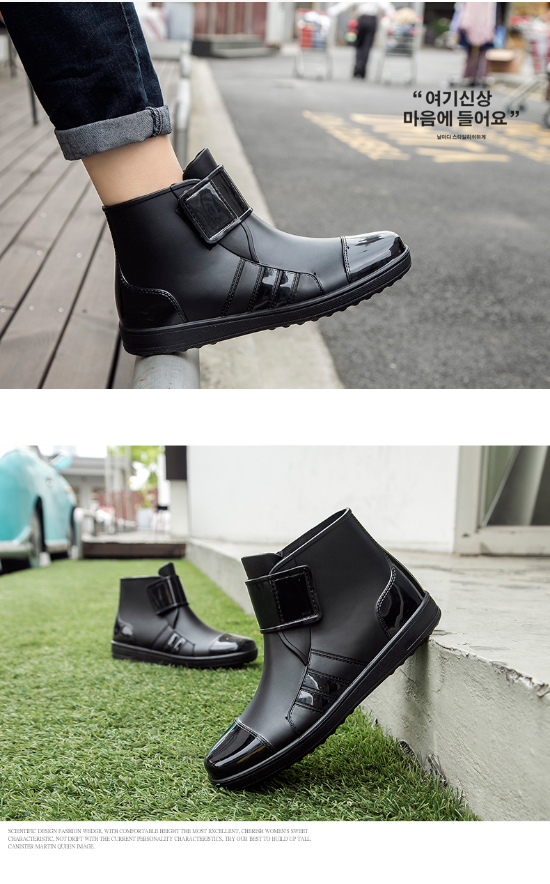 Mưa khởi động của nam giới thấp khởi động mưa khởi động ống ngắn non-slip giày nhà bếp Martin khởi động giày không thấm nước của nam giới giày giày cá thường giày chống thấm nước nam