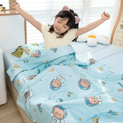Летнее хлопковое прохладное одеяло для детского сада для сна, можно стирать