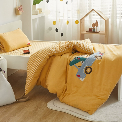 Одеяло для детского сада, комплект для кроватки, хлопковое детское покрывало, пододеяльник, 3 предмета, постельные принадлежности