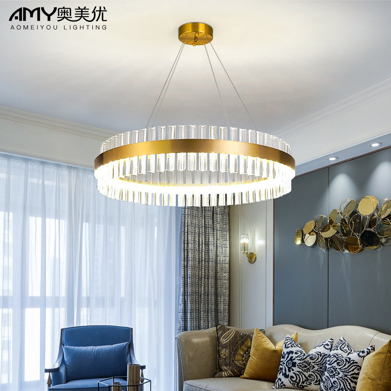 Crystal chandelights light lavish rear modern living room lamp minimalist Nordic creative atmosphere Home dining room Bedroom Lighting Lamps