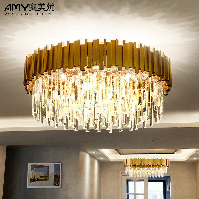 Light extravagant crystal chandelie 2020 new living room Lighting port style net red postmodern minimalist dining room Lamp Nordic