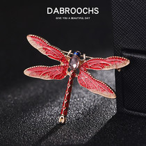Painted dragonfly brooch women high-end luxury exquisite fashion temperament enamel drop glaze corsage coat sweater pin