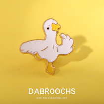 Japanese cute ins tide personality brooch cartoon duckling metal badge badge dress buckle bag accessories