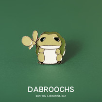 Japanese cute cartoon frog brooch ins tide personality summer frog badge clothes bag pin accessories women