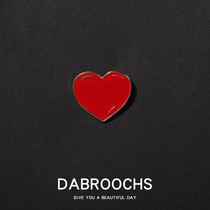 Chinese style love brooch personality creative red pin wedding couple Buckle Bag bag clothes accessories women