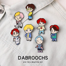 Bulletproof Youth League brooch Korean mens League fan support badge Cute cartoon doll badge accessories