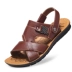 Giày nam mùa hè sandal da đế xuồng nam thoáng khí dép đế cao nam Sandal