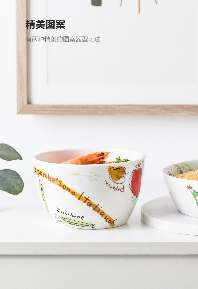 Brand preferential Japanese ceramic bowl rainbow such use creative dishes combined pull rainbow such as bowl home eat rainbow such as bowl mercifully rainbow such use