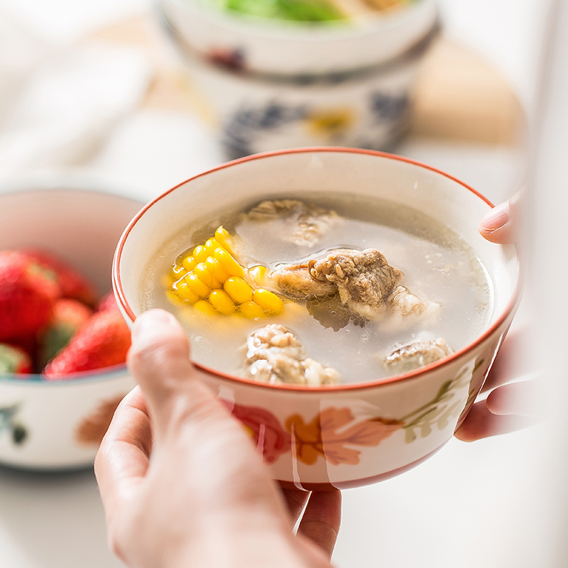 Japanese ins creative ceramic tableware soup bowl rainbow such as bowl mercifully rainbow such always pull rainbow such as bowl Nordic home eat rainbow such as bowl mix rainbow such use