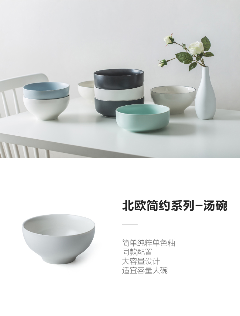 ? Ins Nordic ceramic large soup bowl household mercifully rainbow such always pull rainbow such always eat rainbow such use creativity tableware bowls rainbow such use