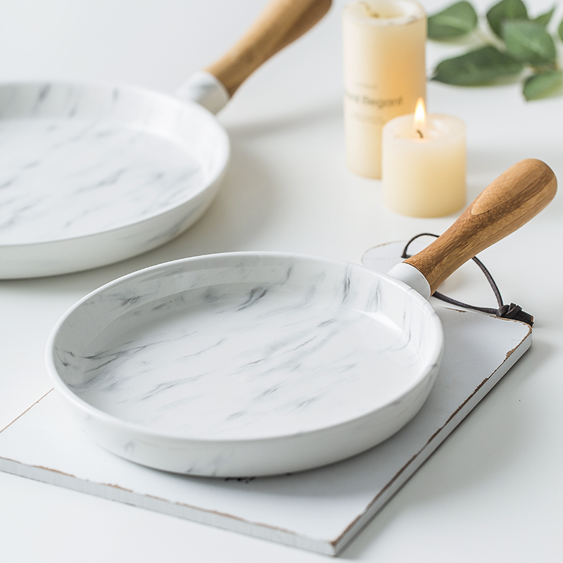 The Nordic ins contracted marble ceramic bread plate dinner plate tray was sushi plate SaPan home plate