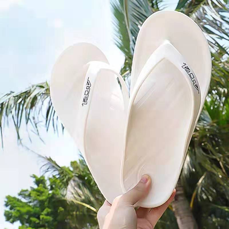 Taiwan Imported Atta Flip-Flops for Summer, Odor-Resistant, Suitable for Outdoor Wear, Women's Thick-Soled, Non-Slip, White, Outdoor Beach, Men's Eva