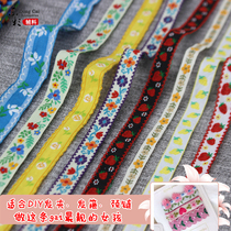 Mori retro embroidery lace children hairclip decoration material diy original hand-made edge clip lace accessories