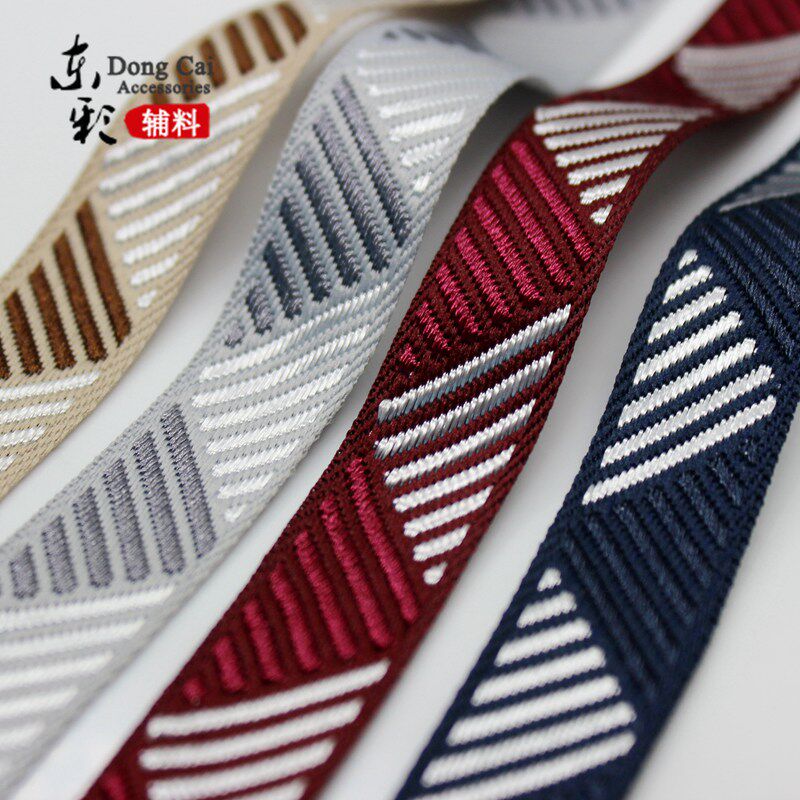 C2 fine ethnic wind rhomboid triangular embroidery webbing diy clothing wrapping accessories lace accessories lace jacquard strap