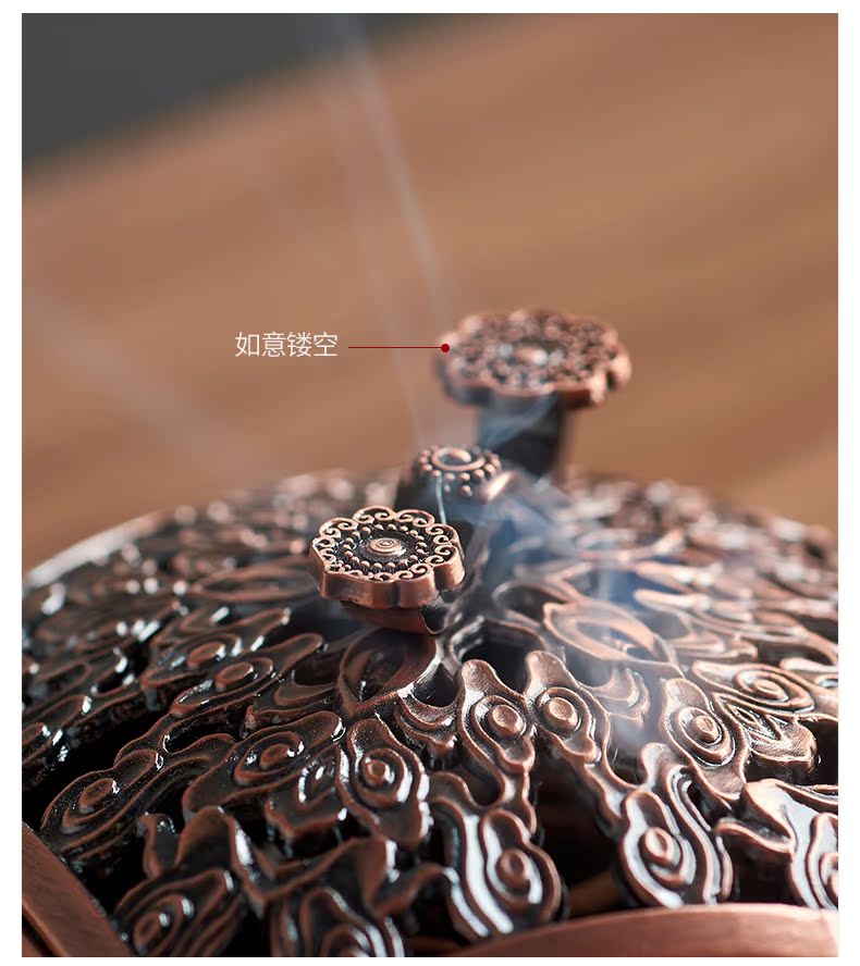 The high time household pure copper ebony censer tea accessories indoor purify air aroma stove creative furnishing articles